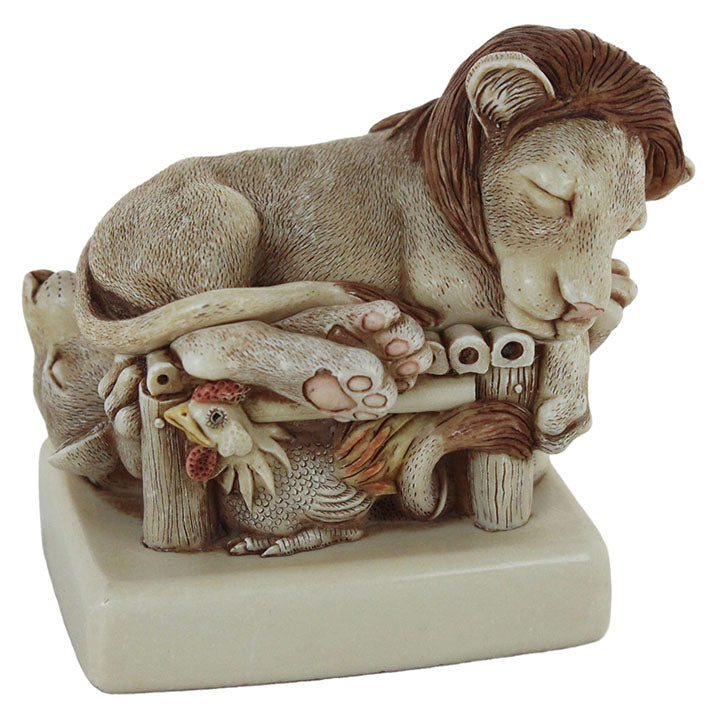 Harmony Kingdom Rest Assured sleeping lions box figurine