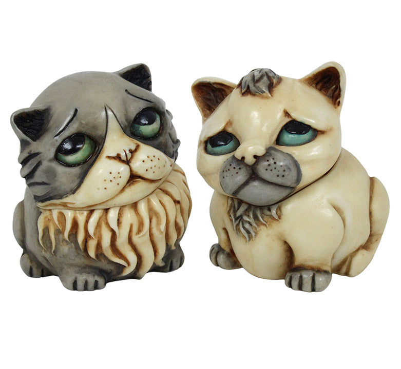 harmony ball Kitling and Mouser blue-eyed cat pot bellys, retired, rare, hard to find