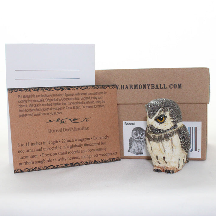 harmony ball kingdom PBZOW9 boreal owl pot bellys with box trading and registration cards