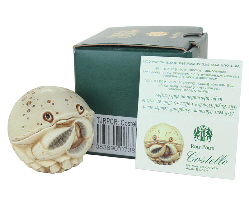 harmony kingdom adam binder costello crab roly polys with box and tent card