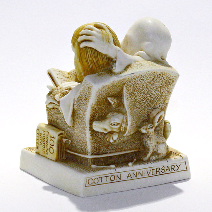 harmony kingdom cotton anniversary cake topper back view