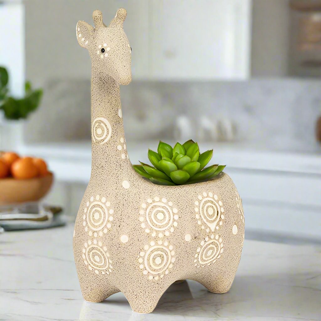 giraffe pot plant Abbott Collections 7 in. Giraffe Shaped Planter, Beige