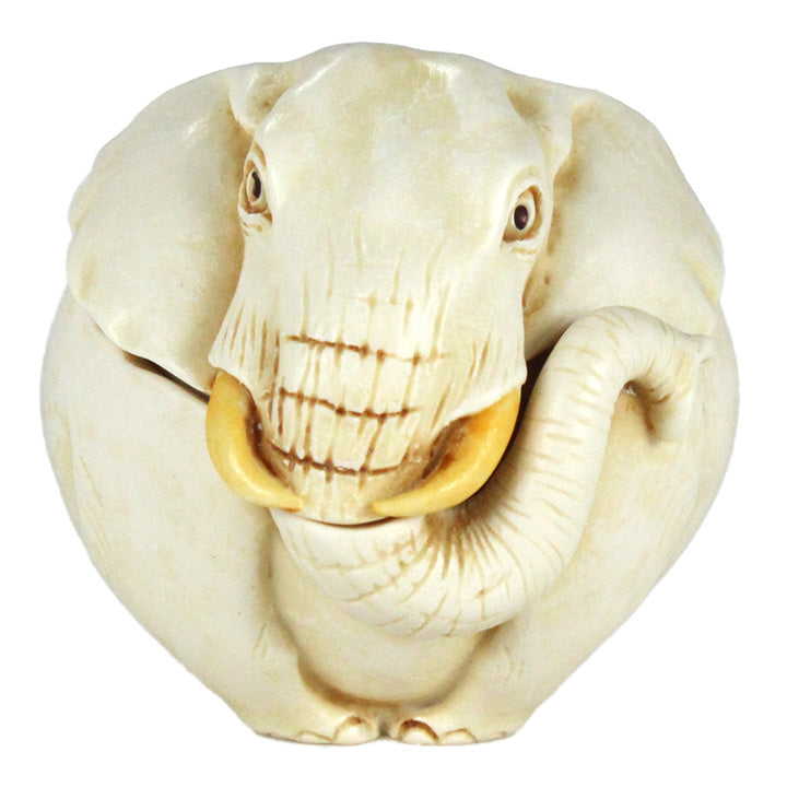 face view of harmony kingdom louis elephant roly polys box figurine