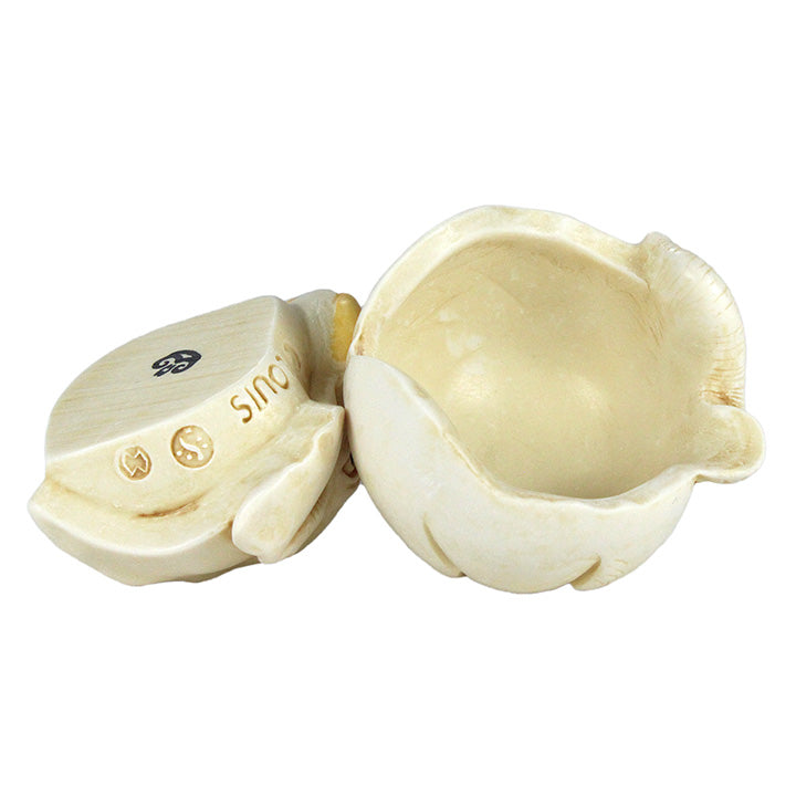 open harmony kingdom louis elephant roly polys box figurine showing interior and lid details