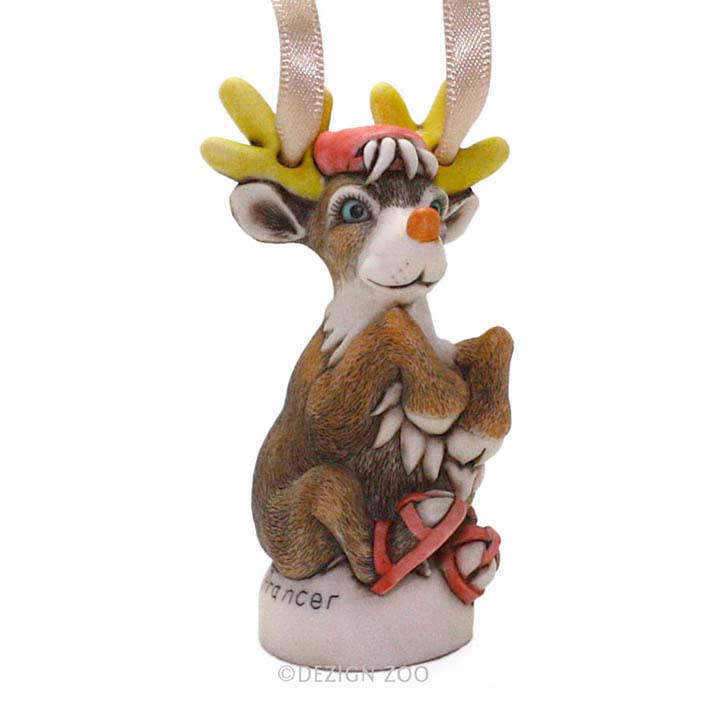 harmony kingdom prancer reindeer ornament - rare, hard to find