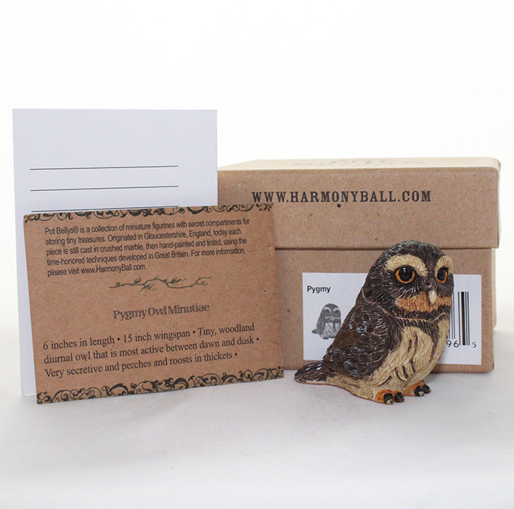 harmony ball kingdom PBZOW6 pygmy owl pot bellys with box trading and registration cards