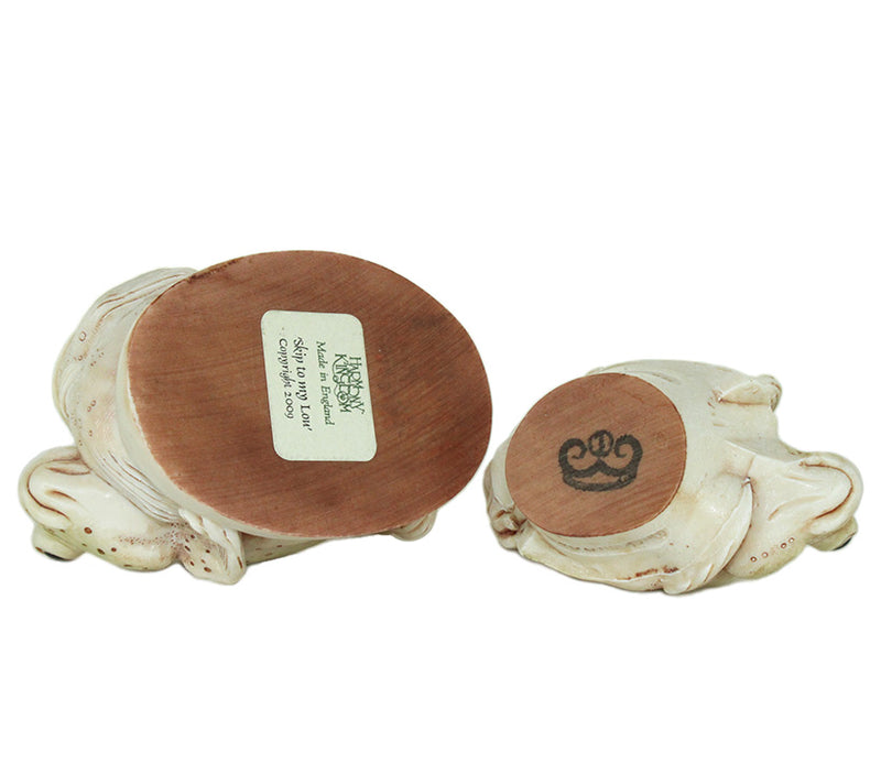 harmony kingdom skip to my lou mudskippers view of base with label and lid with stamp