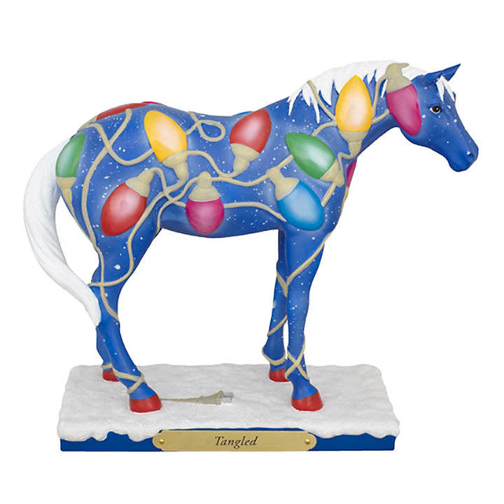 trail of painted ponies Tangled christmas horse figurine