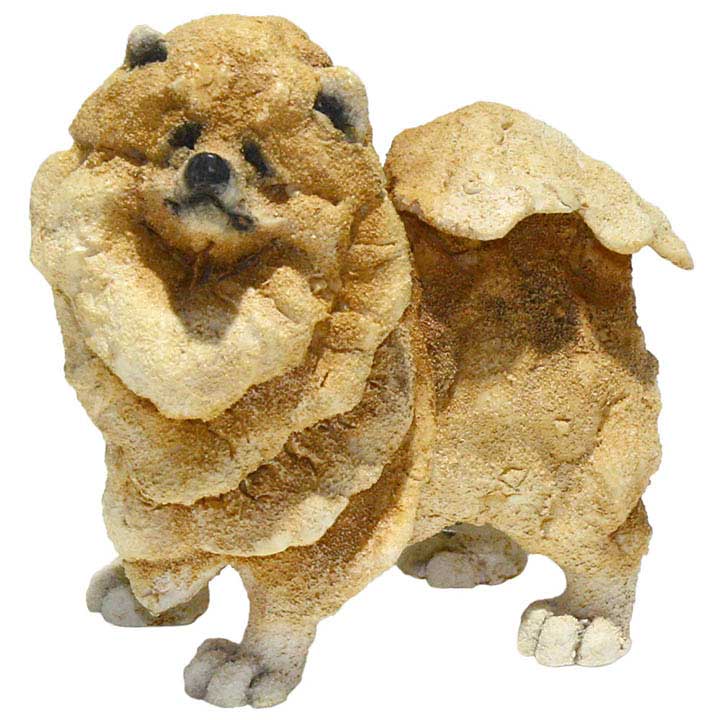 Country Artists, A Breed Apart Pomeranian dog figurine front view of face and left side - animal figurine