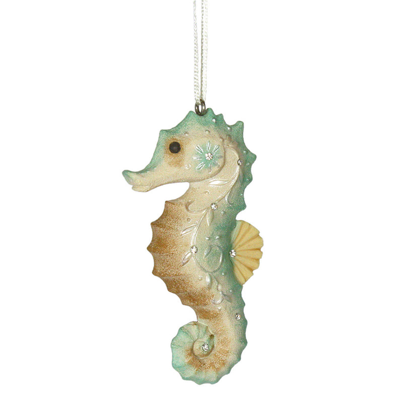 the heart of christmas seahorse christmas ornament left side view