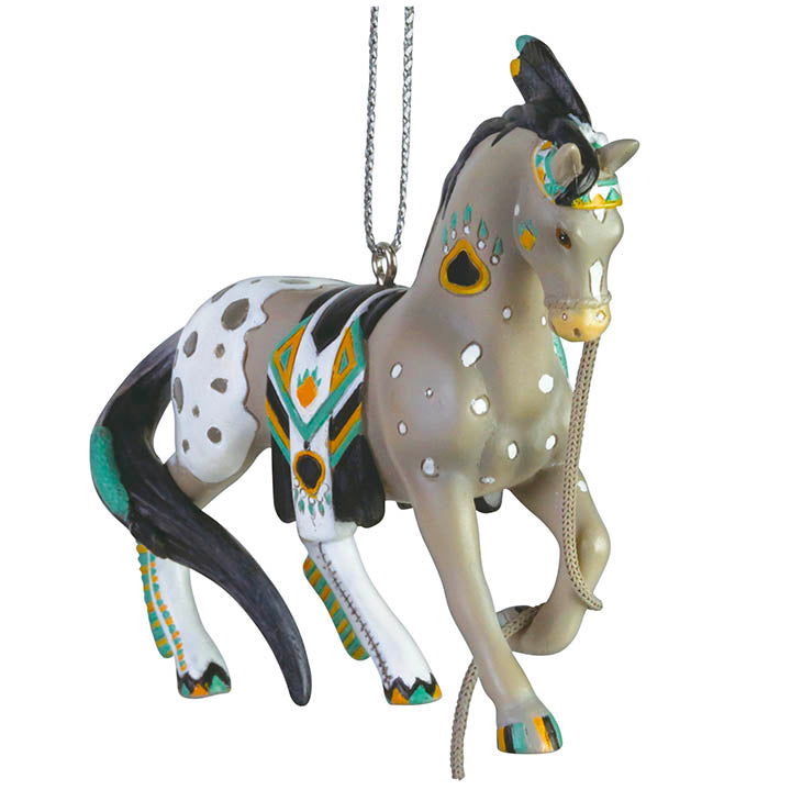 trail of painted ponies homage to bear paw appaloosa horse ornament