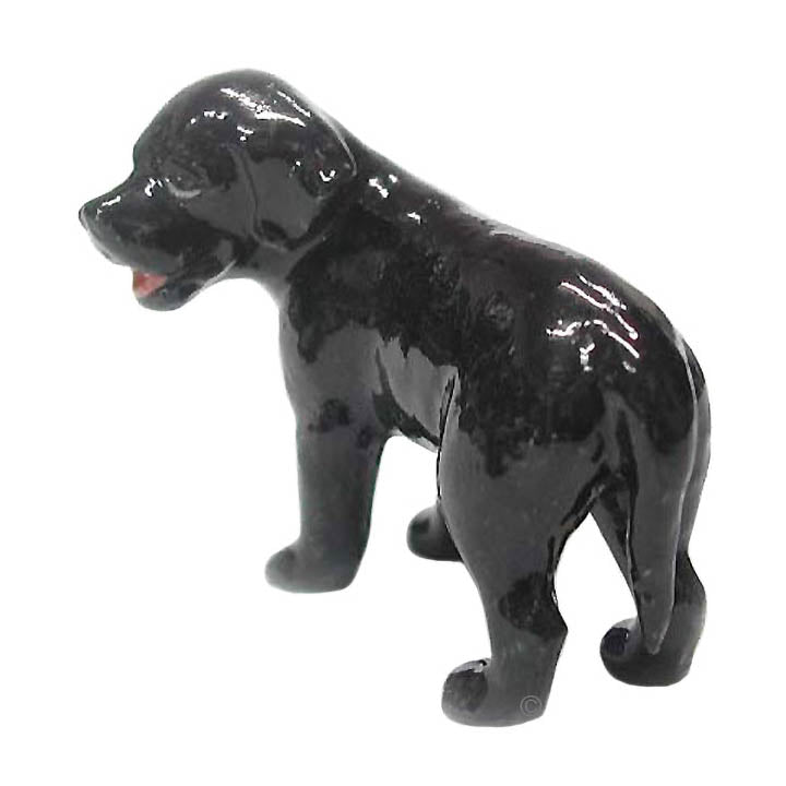 miniature black lab figurine