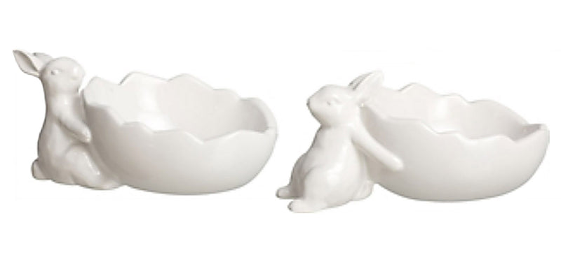 ceramic bunny egg bowls