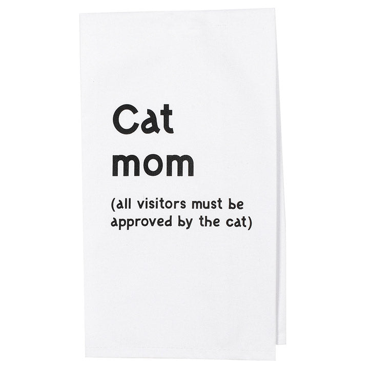 cat mom kitchen towel