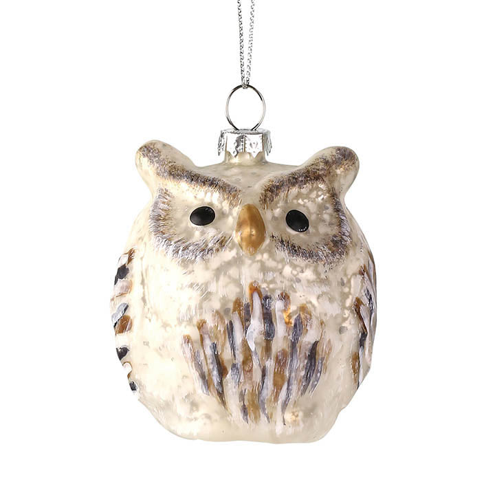 department 56 glass owl ornament