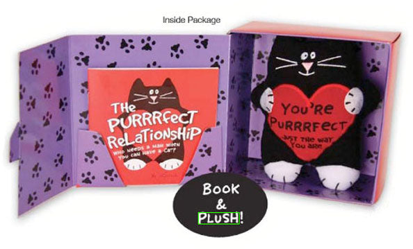 plush cat and book gift set contents
