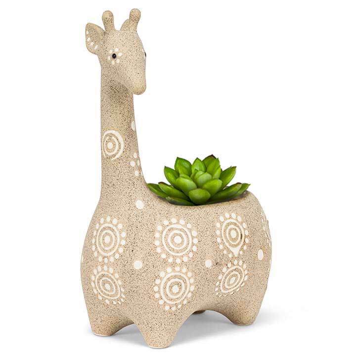 plant pot animals Abbott Collections 7 in. Giraffe Shaped Planter, Beige