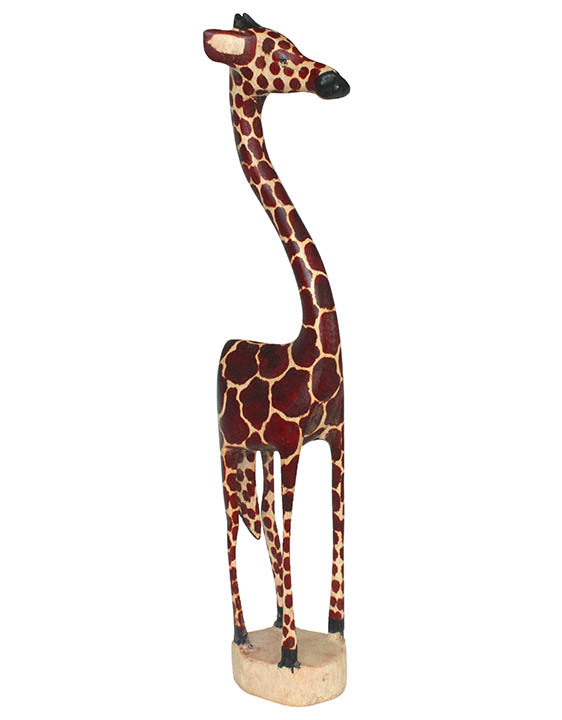 carved wood african giraffe