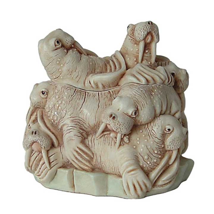 harmony kingdom TJWA2 A Hard Day's Night Treasure Jest box figurine of group of walrus