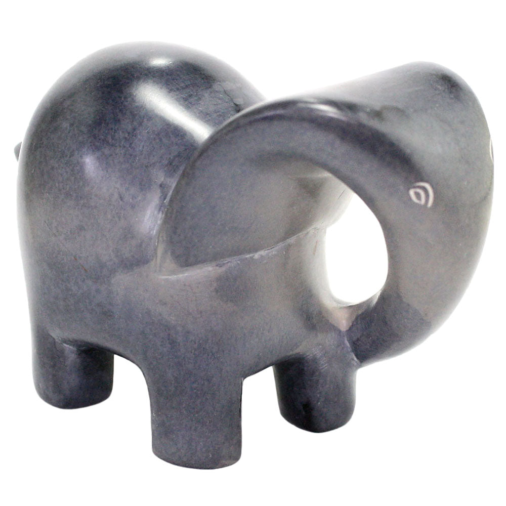 Stone Elephant Figurine | Sculpture - Gray
