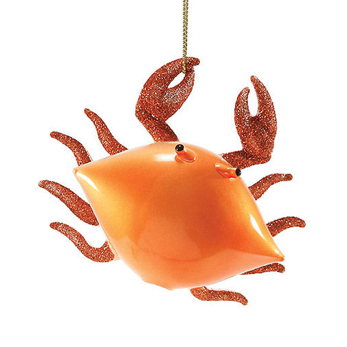 dept 56 glass orange crab ornament