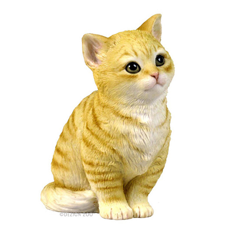 ginger tabby kitten figurine