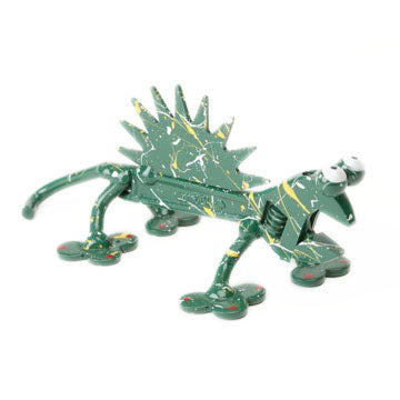 painted crescent wrench chameleon figurine