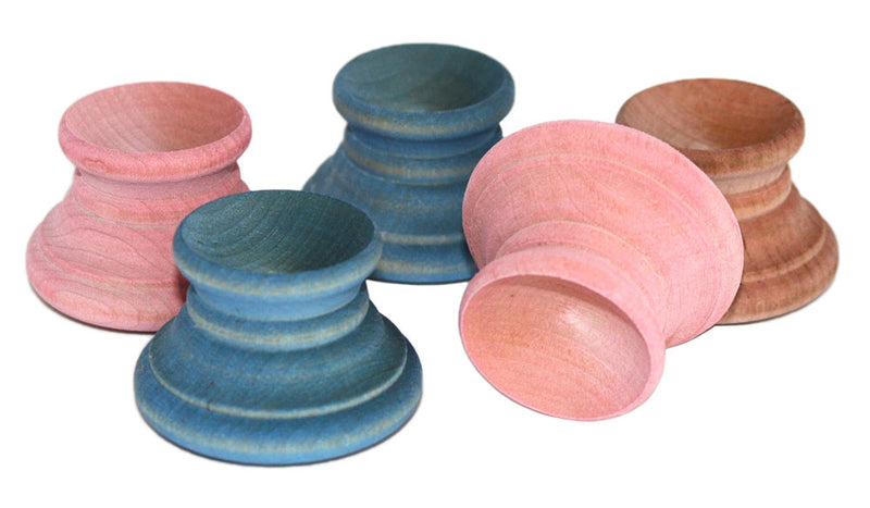 pastel wood easter egg cups