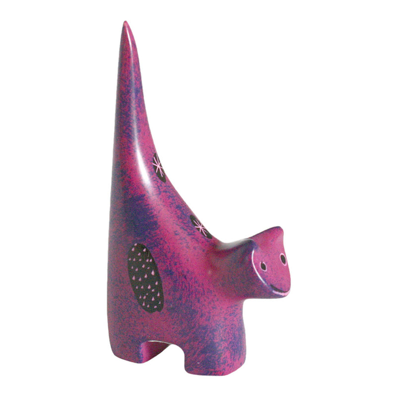 purple soapstone cat figurine ring holder
