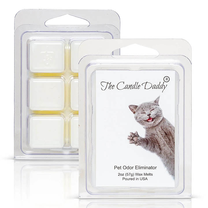 candle daddy silly kitty pet odor elimator wax melts in plastic clam shell container