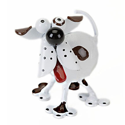 metal spoon sculpture spotted dog figurine