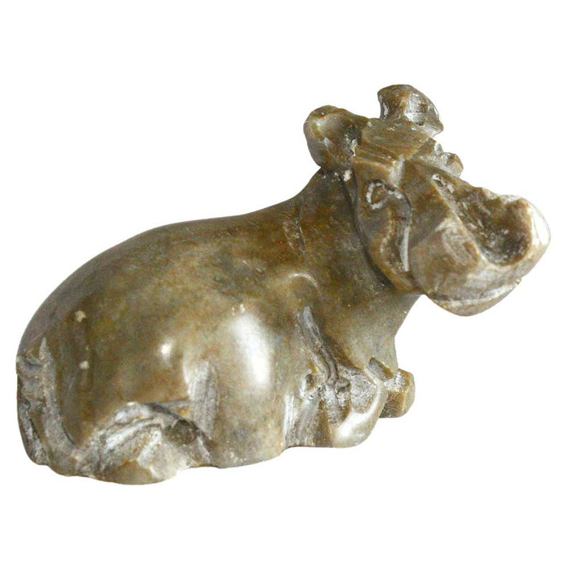 tan soapstone hippo figurine