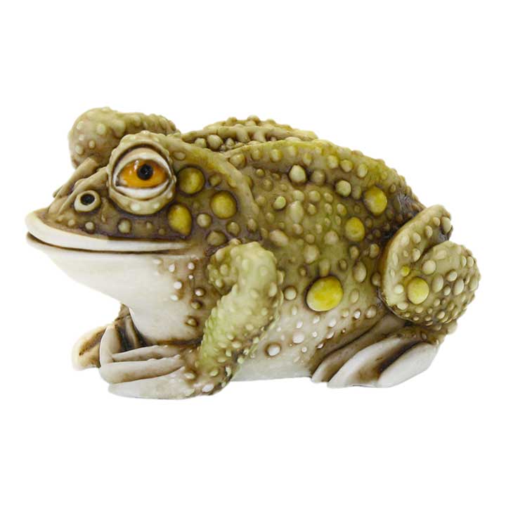 harmony kingdom thoughtful prince solid toad figurine - left side view